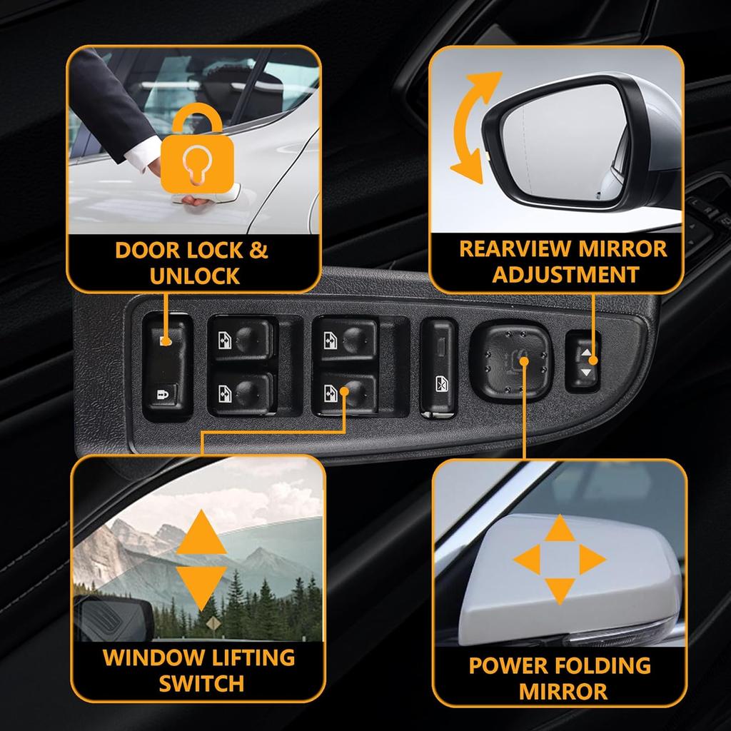 15883320 Driver Side Master Power Window Switch with Panel Assembly Compatible with 2003-2007 Chevrolet Avalanche Silverado Suburban Tahoe GMC Sierra