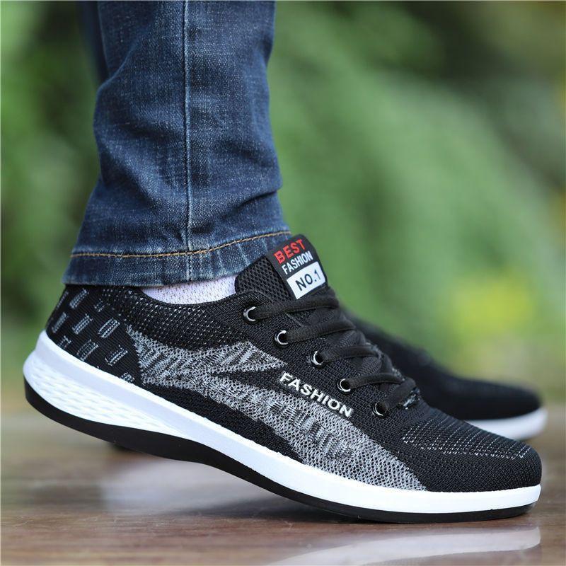 New summer breathable casual trendy shoes men's board shoes versatile Korean version mesh sports shoes old Beijing cloth shoes men