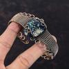 Copper Multi Turquoise Cuff Bracelet Copper Wire Wrapped Gemstone Bangle Adjustable Cuff Bracelet Copper Jewelry For Gift Handmade Jewelry