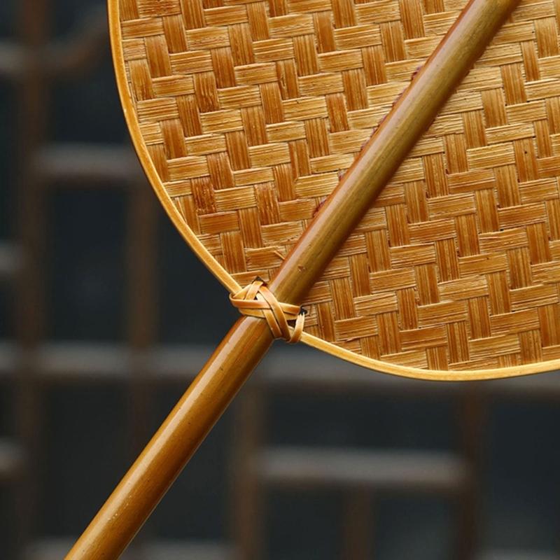 Handcrafts Bamboos Woven Fan Lightweight Cooling Fan for Summer Cooling Paddles and Weddings Parties Home Decors Gift