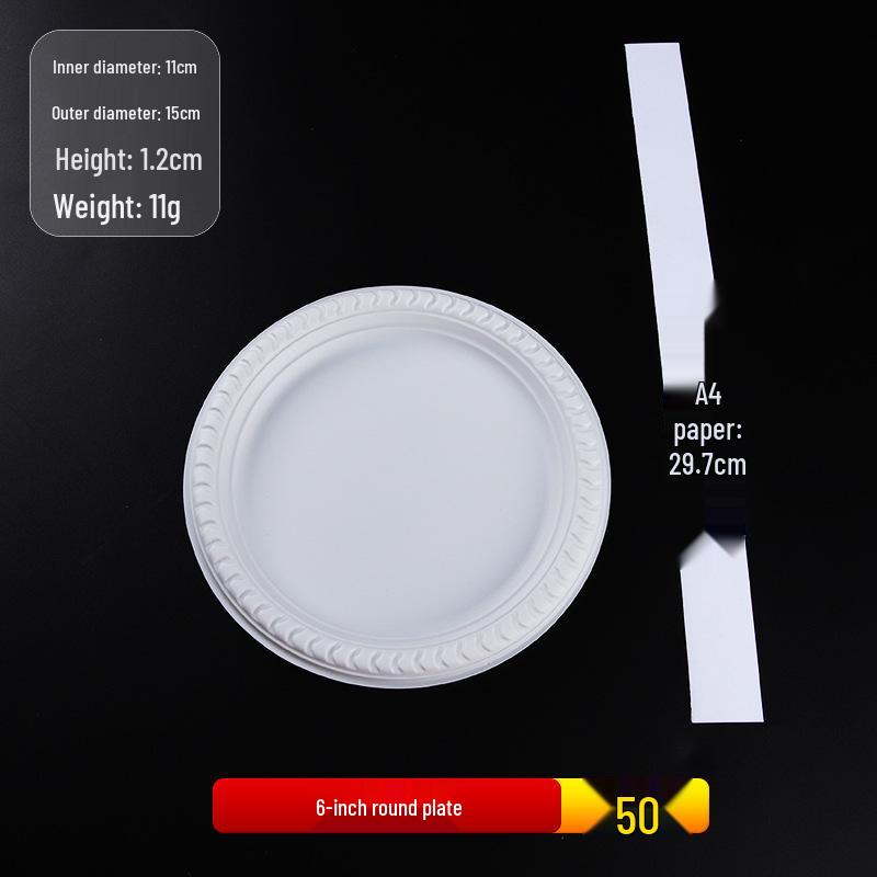 Biodegradable Corn Starch Disposable Round Plates - Multi-Compartment for BBQ, Fruit, Cake