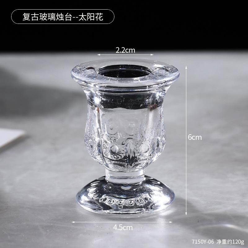 Nordic Simple Crystal Glass Candlesticks Are for Table Weddings Light Luxury Romantic Atmosphere Decorations Photo Props