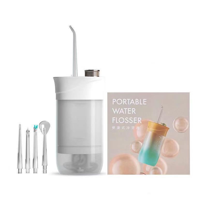Oral Irrigator Portable Calculus Removal Water Flosser Whiten Waterproof USB Rechargeable Dental Cleaner 4 Nozzles
