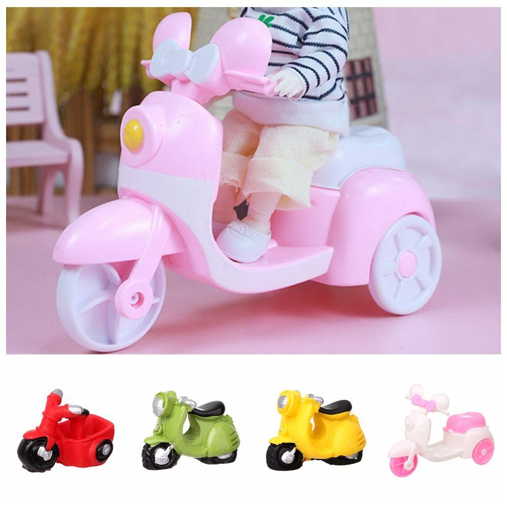 Scale Kids Toy Doll House Ornaments Resin Craft Dollhouse Motorcycle Miniature Tricycle Fairy Garden Dolls Accessories