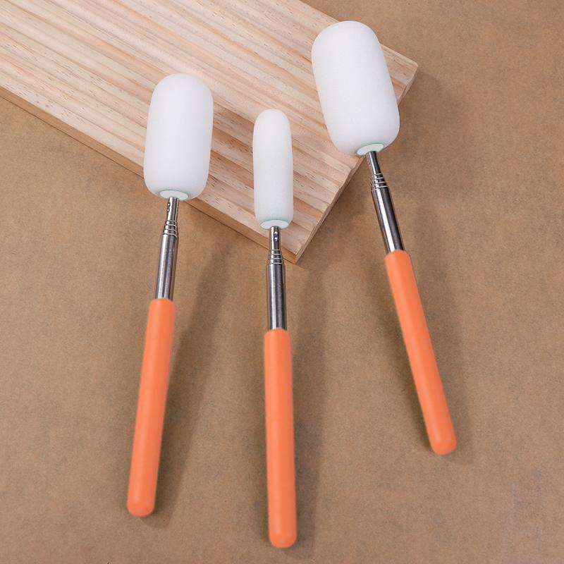New Pottery Absorbent Sponge Telescoping Stick Pottery Sculpture Sponge Holder DIY Ceramic Throwing Stick Pottery Trimming Tools
