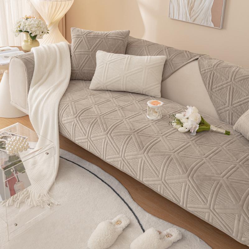 Sofa Cushion Winter Plush Non-slip Four-season Universal Leather Sofa Cover Towel Cover Cloth Backrest Towel