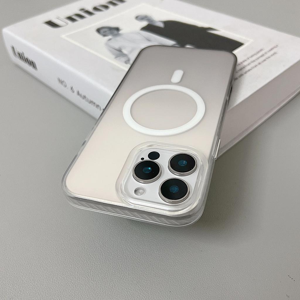 For iPhone 16 Pro Max Magnetic Cover Gradient Color Phone Case For iPhone 15 14 13 12 11 Glass Lens Film Clear Soft TPU Cover