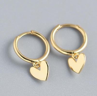 Foxanry LOVE Heart Hoop Earrings for Women Couples Trendy Elegant Wedding Bride Jewelry Gifts