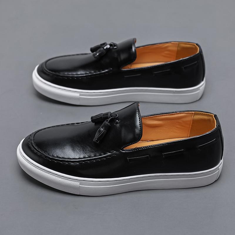 Fashion Men Tassel Loafers Shoes Leather Business Shoes Designer Wedding Party Shoes Mens Flats Driving Shoe Men Big Size 47 48