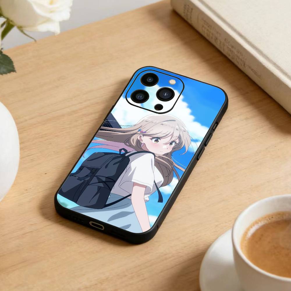 Watanare Anime Phone Case For iPhone 17 16 15 14 13 12 Max Plus Silicone Black Cover