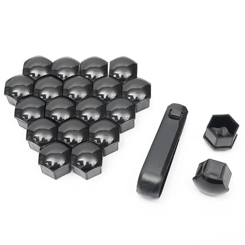 20pcs Car Wheel Tire Hub Caps 17/19/21mm Tyre Nut Screw Anti-Rust Protection Cap Cover Decoration Rims Screws Plugs
