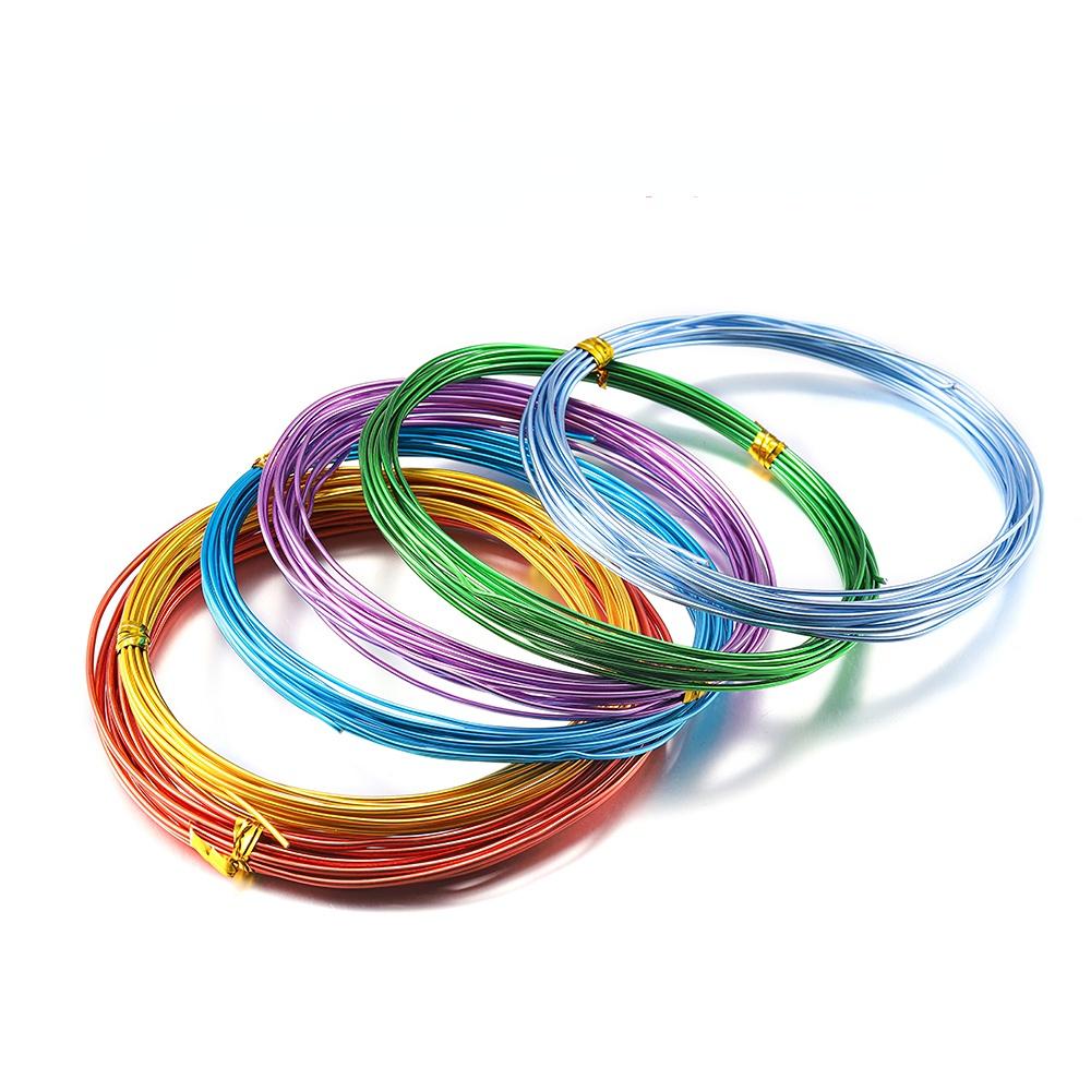 2-10M/Roll Soft Anadized Metal Aluminum Wire Versatile Painted Handmade Craft Floristry Wires For DIY Earrings Jewelry Makings