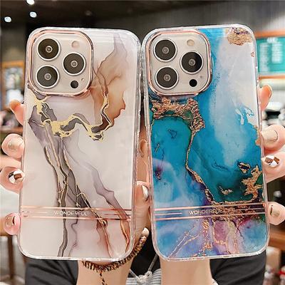 Gradient Marble Texture Phone Case For Iphone 13 Pro Max 12 11 Pro Max 13pro 12 11 Shockproof Bumper Soft Silicone Back Cover