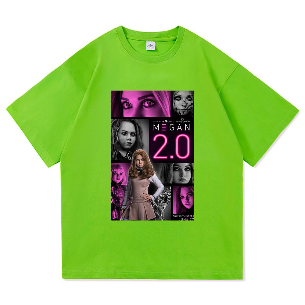 Horrorfilm M3GAN 2.0 T-Shirt 2025 Mode Halloween Retro Herren-/Damenbekleidung Vintage Harajuku Hochwertige Oberteile Baumwoll-T-Shirts