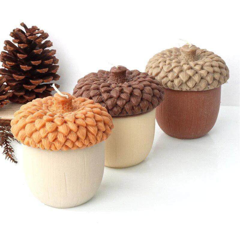 Handmade Molds 3D Pine Cone Silicone Candle Mold DIY Handmade Plaster Resin Pine Cake Chocolate Baking Molds Creative Gifts