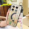 Lanyard Anti-dust Phone Case For infinix GT 20 Pro/X6871 Wristband Flower Back Cover Waterproof Shockproof Soft case