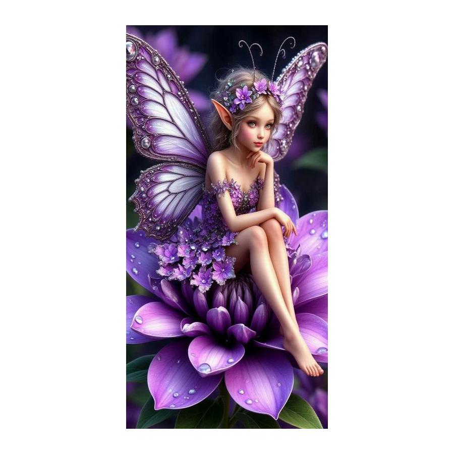Large Size Diamond Painting New Collection Butterfly Fairy Diy Full Square Round Drill Rhinestone Embroidery Mosaic Cross Stitch Kits Wall Decor