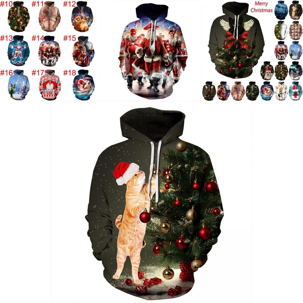 Premium Quality Men Women Christmas 3d Graphic Print Hooded Hoodie Sweatshirt Pullover With Timeless Style