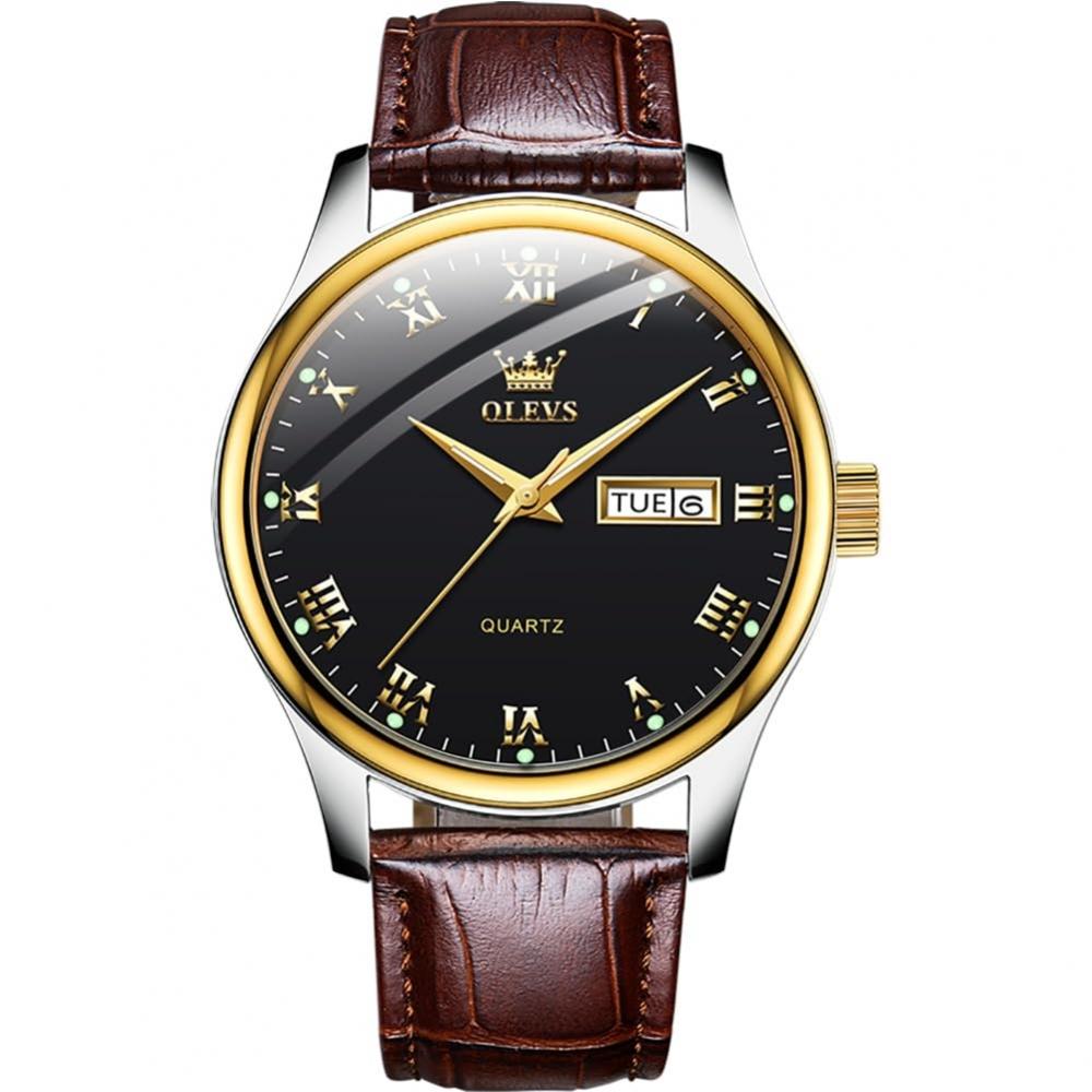

OlevS Watch For Men Wrist Watch Men S Watch Часы Модные ультратонкие кожаные ремни кварцевые аналоговые