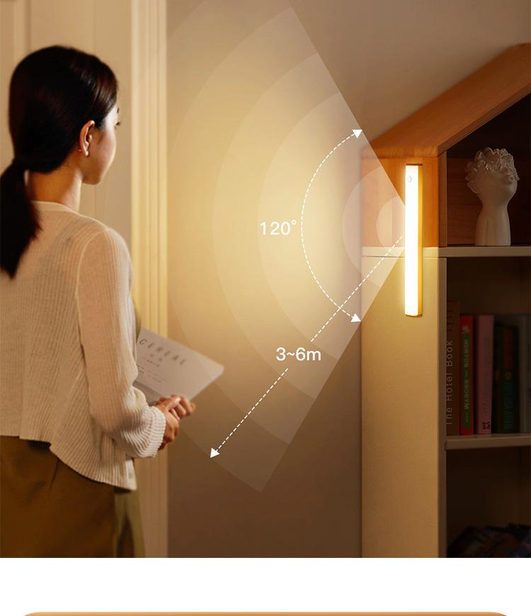 Smart Wireless Motion Sensor LED Night Light Strip for Home, Hallway, and Wardrobe