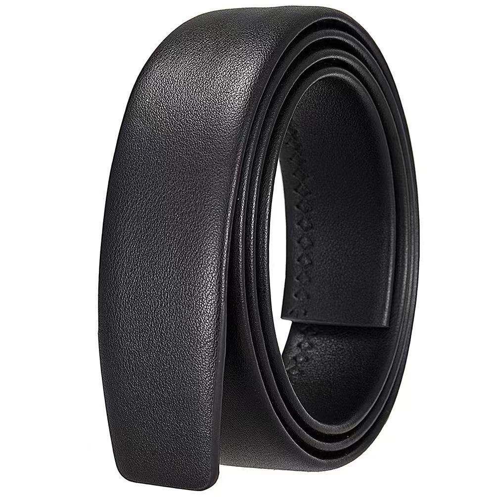 Horký prodej 3.5 opasek pro muže: Automatický pásek z pravé hovězí kůže bez přezky s přizpůsobitelným LOGEM