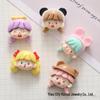 Glossy Cute Girl Resin Accessories for DIY: Phone Case, Hair Clip, Fridge Magnet, Crocs Decor.