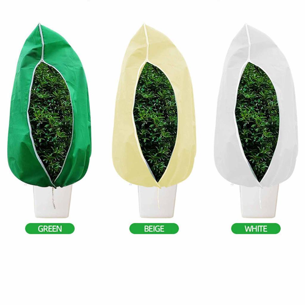 Husă Îngroșată din Material Netesut pentru Plante – Sac Protector cu Fermoar și Șnur, Rezistent la Îngheț, pentru Pomii Fructiferi și Plantele de Grădină