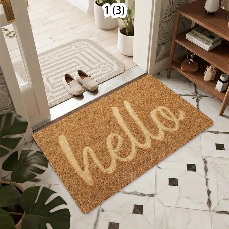 

Welcome Door Mat Entrance Hallway Rug Home Entryway Doormat Floor Mat Indoor Outdoor Durable Non-Slip Comfortable Decor 40x60cm 16x24 inch