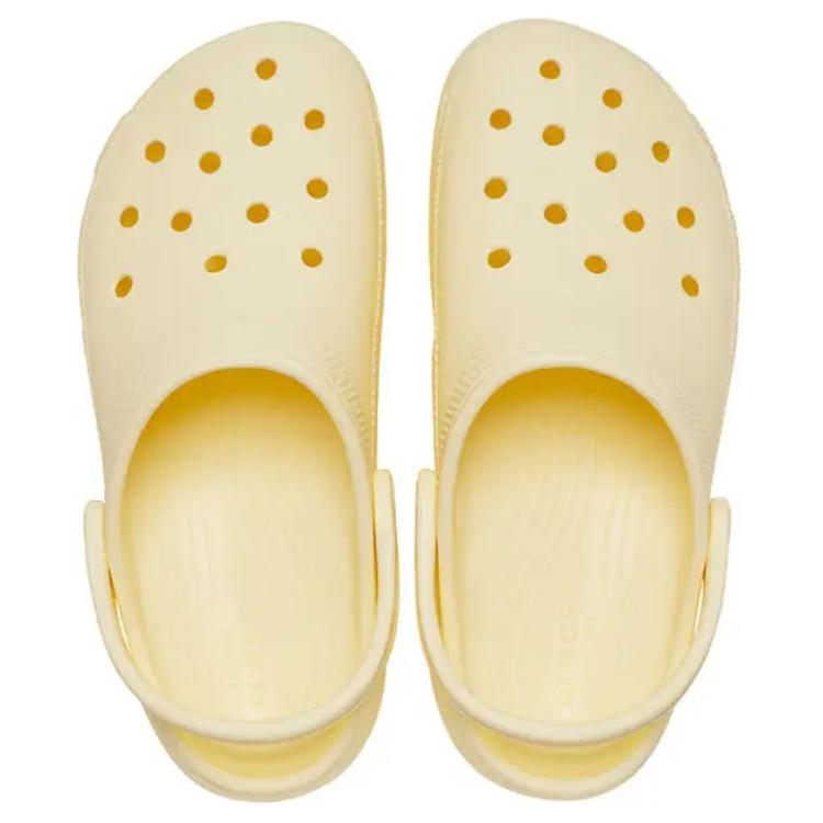 Crocs Classic Platform Clog Comfortable Casual Clogs Women Clogs Cream-Yellow 206750-76O