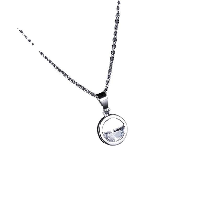 Necklace Women'S Plated Pure Necklace Simple One Waterfall Clear Spring Collarbone Chain Fashionable Versatile Set Chain Birthday Gift