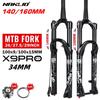 Воздушная вилка Nanlio X9 PRO для MTB 26 27.5 29 дюймов, стойки 34 мм, ход 140/160 мм, масляное демпфирование, BOOST QR
