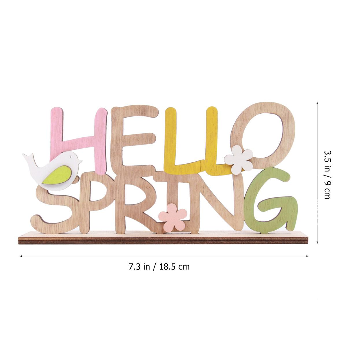 

1Pcs Easter Wooden English Letters Decor Premium Wood Crafts for Home Party Desktop Ornament Spring Festival Decoration