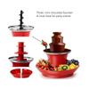 Three Layer Chocolate Fountain Detachable Mini Chocolate Chocolate Melt Fondue US Plug 110V for Party Games Night Christmas Halloween