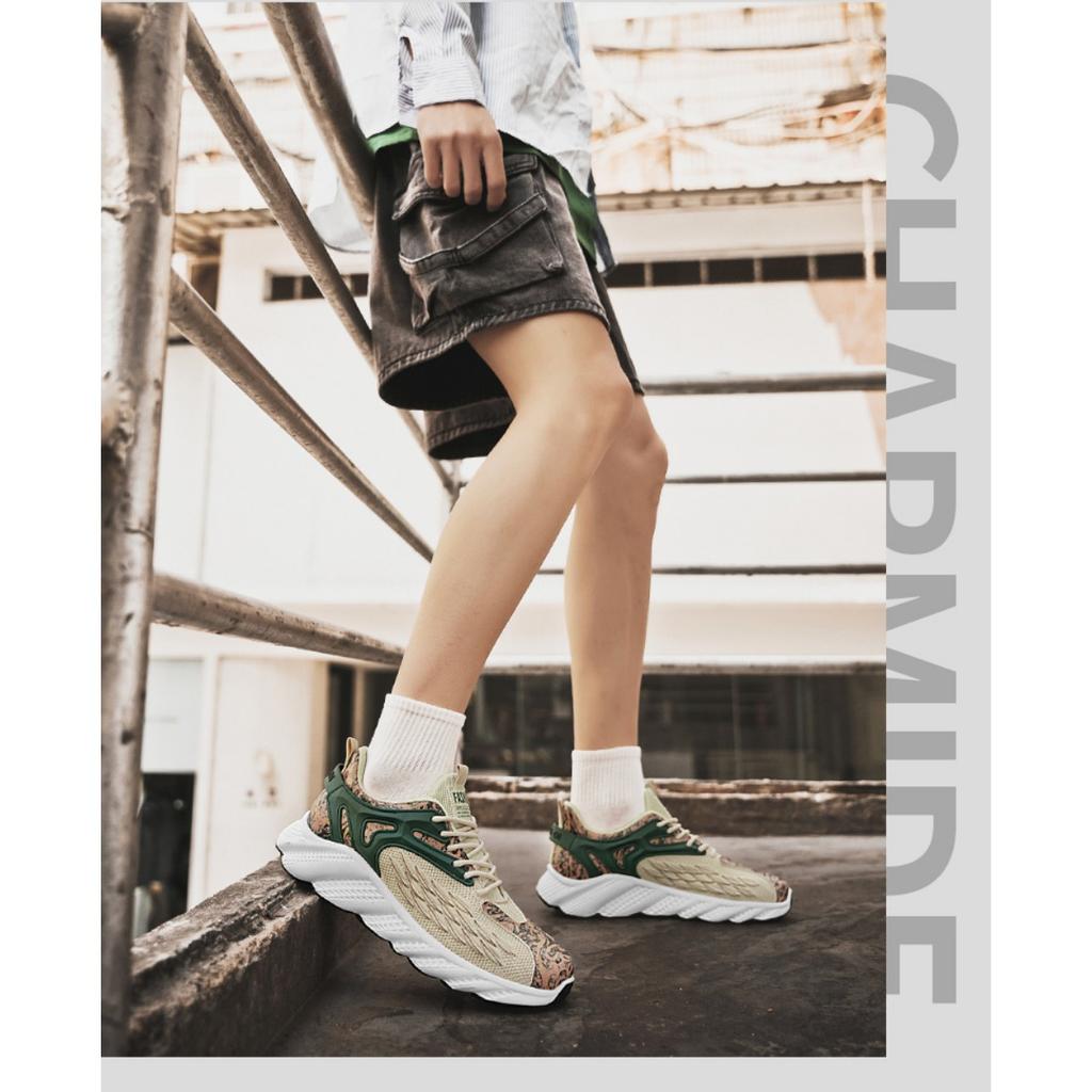 Men's Running Sports Single Shoes, Mesh Breathable Men's Shoes Korean Fashion Trend Casual Shoes