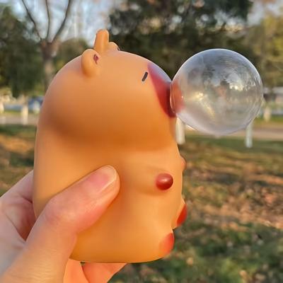 Capibara Lindo Escupe Burbujas Juguete para Apretar Suave Divertido Capibara Juguetes Fidgets Juguetes para Aliviar la Ansiedad y Relajantes para Adultos y Niños