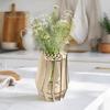 Creative Artistic Ornaments for Balcony Wooden Puzzle Flower Vase, Display Stand Flowers or Elegant Home Accents Courtyard Artificial Flowers,