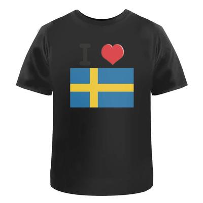 I Love Sweden Unisex Tshirt 100 Cotton (Sxxl) (Ta032915)