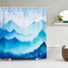 Winter Forest Shower Curtains Snow-covered Pine Alpine Peaks Idyllic Early Morning Scenery Seasonal Christmas Elk Bathroom Decor