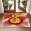 Galatasaray FC Design Crystal Velvet Rug Soft Decorative Mat for Bedroom Entrance