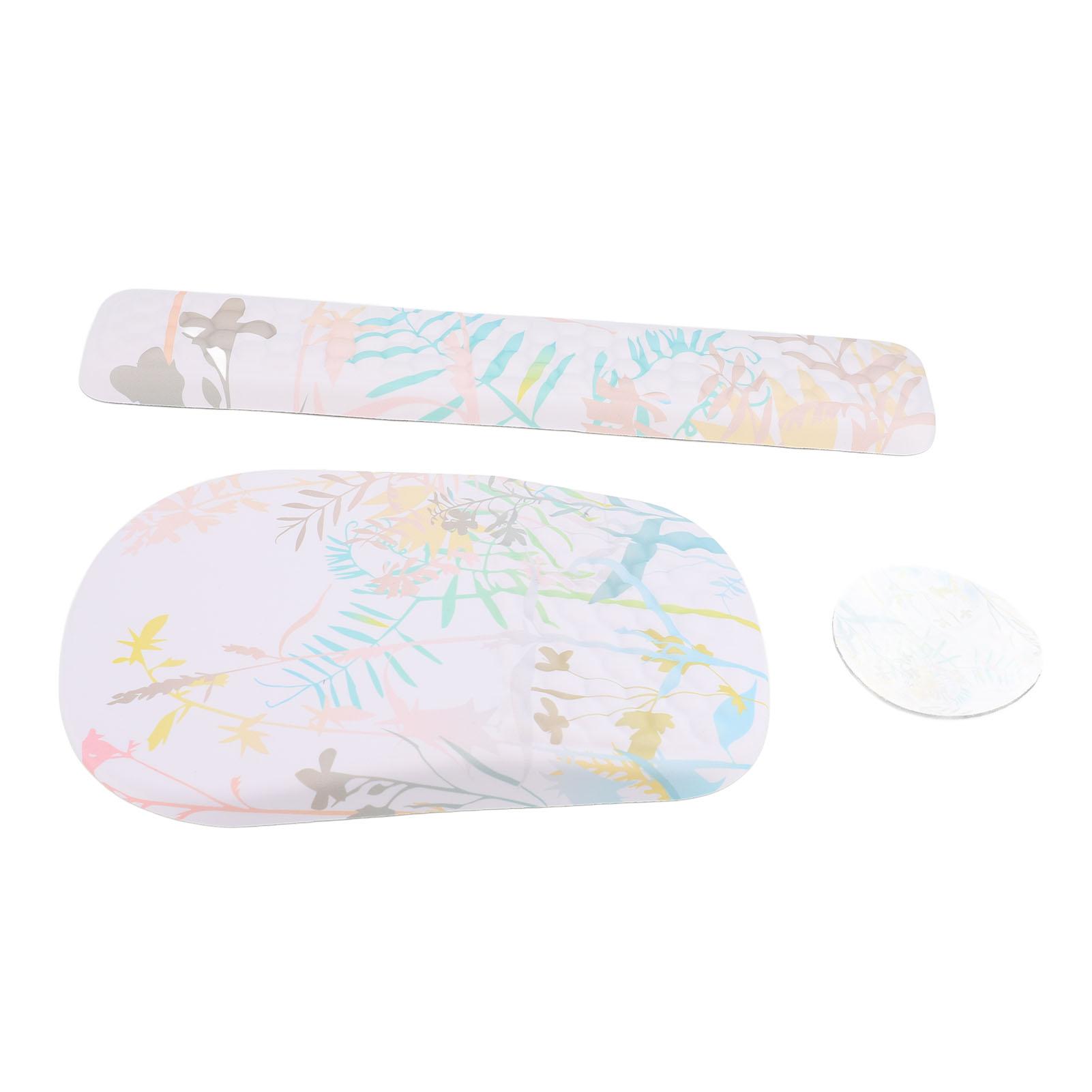 Ergonomische muismat met polssteun Memory Foam Antislip Toetsenbord Polssteun met Onderzetter voor Blooming Flowers