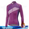 Velvet Warm Cycling Suit Set Women Fashion Long Sleeves Cycling Jersey Set Thermal Fleece Female MTB Road Bike Mallot Ciclismo Hombre