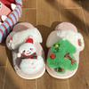 Shoes for Women Christmas Indoor Non-slip Slippers Cotton Xmas Slipper for Women Autumn Winter Warm Thick Sole Zapatos De Mujer