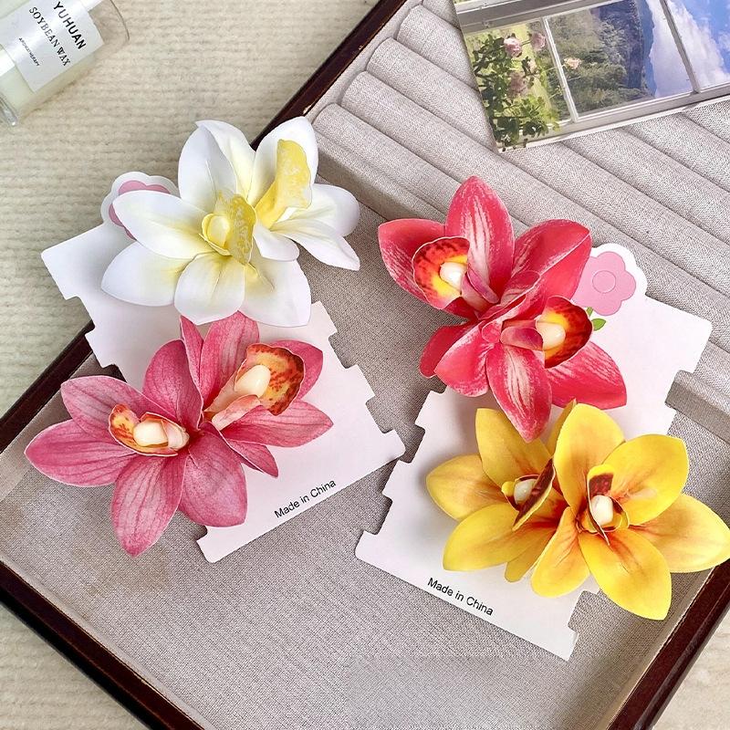 1/4 Stück Hawaii Brautblumen Haarnadeln Spangen Bohemia Canna Blumen Kleine Haarspangen für Hochzeits-Haarschmuck