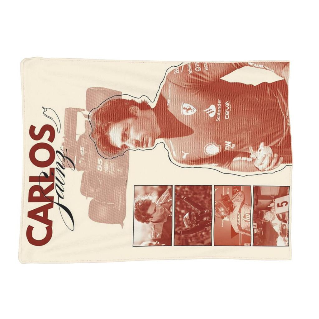 Carlos Sainz Eras Tour 2025 Blanket Soft Warm Flannel Throw Blanket Bedding for Bed Living room Picnic Travel Home Couch