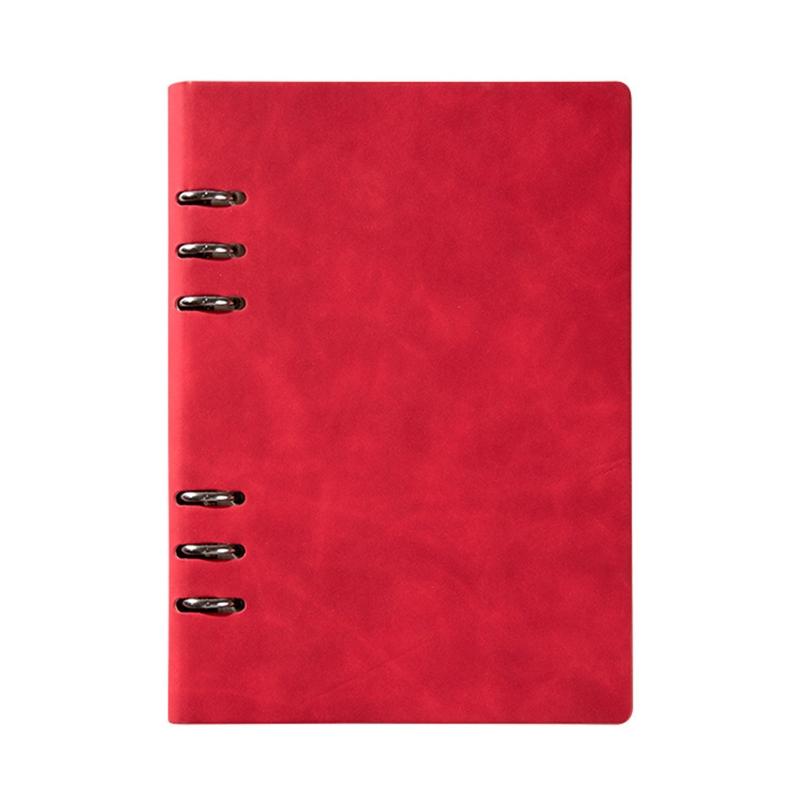 Practical 6 Ring Binder Planner Notebook A5 Refillable Loose Leaf Round Ring Journal Notepad with 100 Sheets Lined Paper