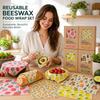 9pcs Fresh-Keeping Beeswax Food Wrap Washable Reusable Food Cover Food Wrapping Paper Camping