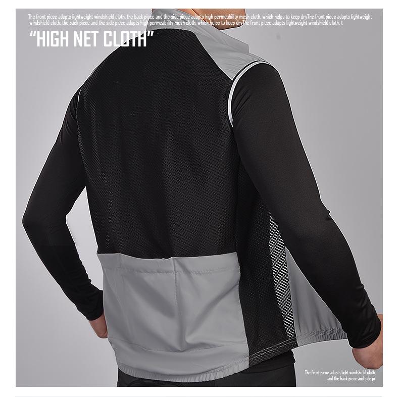 Men's and Women's Windproof Cycling Vest – Breathable, Lightweight, Sleeveless for Spring/Summer