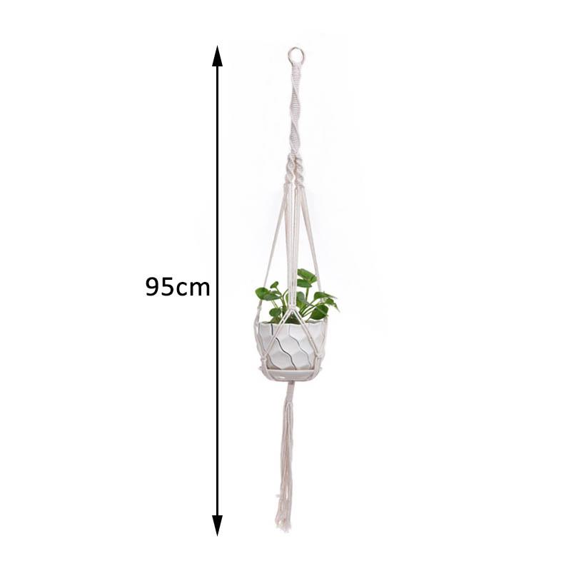 

1 шт., многоцелевая хлопковая веревка, вешалка для растений, садовые принадлежности, ручная работа, бежевый настенный декор, поднос для цветов, корзина в европейском стиле, подвесная корзина для растений
