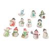 36pcs Xmas Snowman Wooden Ornaments Xmas Tree Hanging Snowman Decorations for Holiday Party Decor