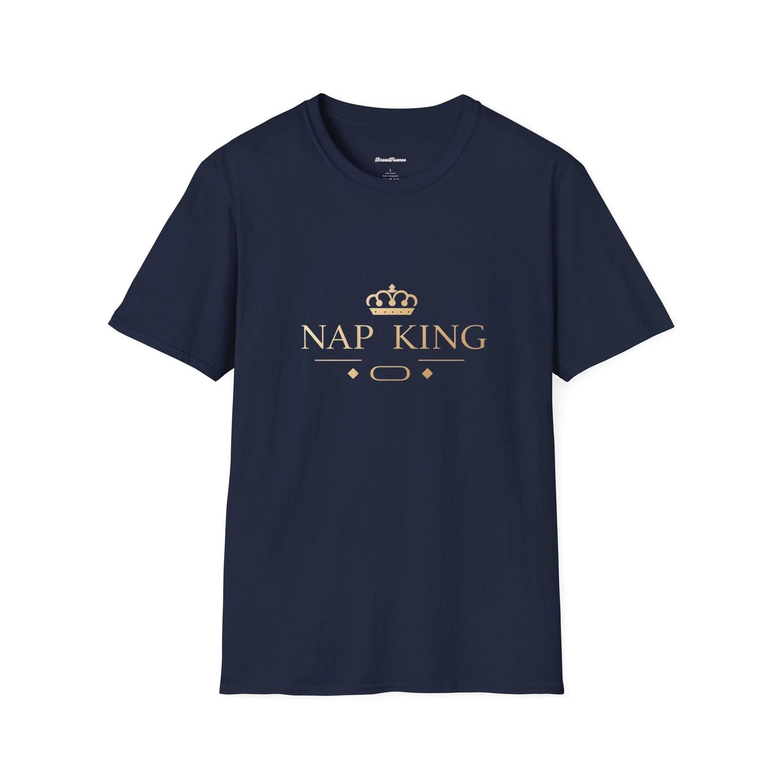 Nap King Softstyle T-Shirt, Sleep Tee, Funny Nightshirt, Lazy Day Top 4XL